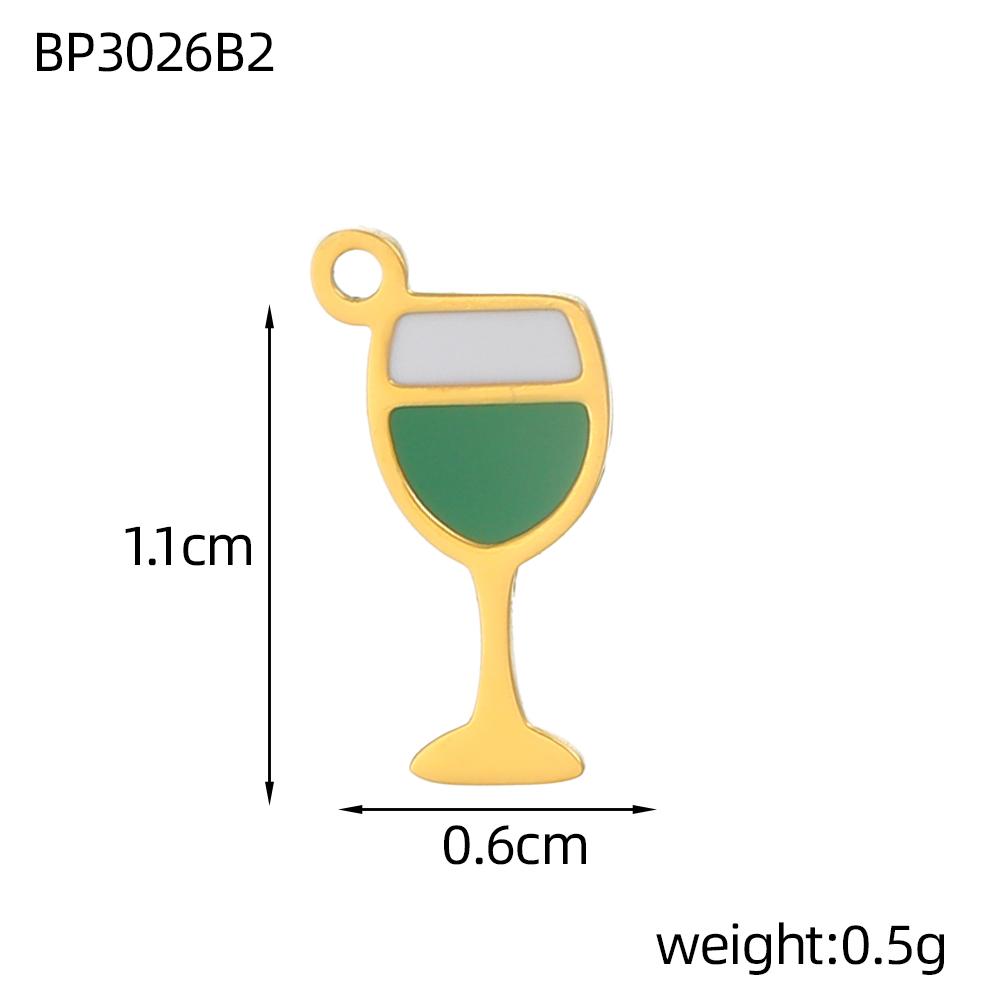 CARLIDANA 2PCS Manna High Quality Stainless Steel Emenal Flower Drinks Gold Color Non Tarnish Beach Ocean Charms for DIY Jewelry