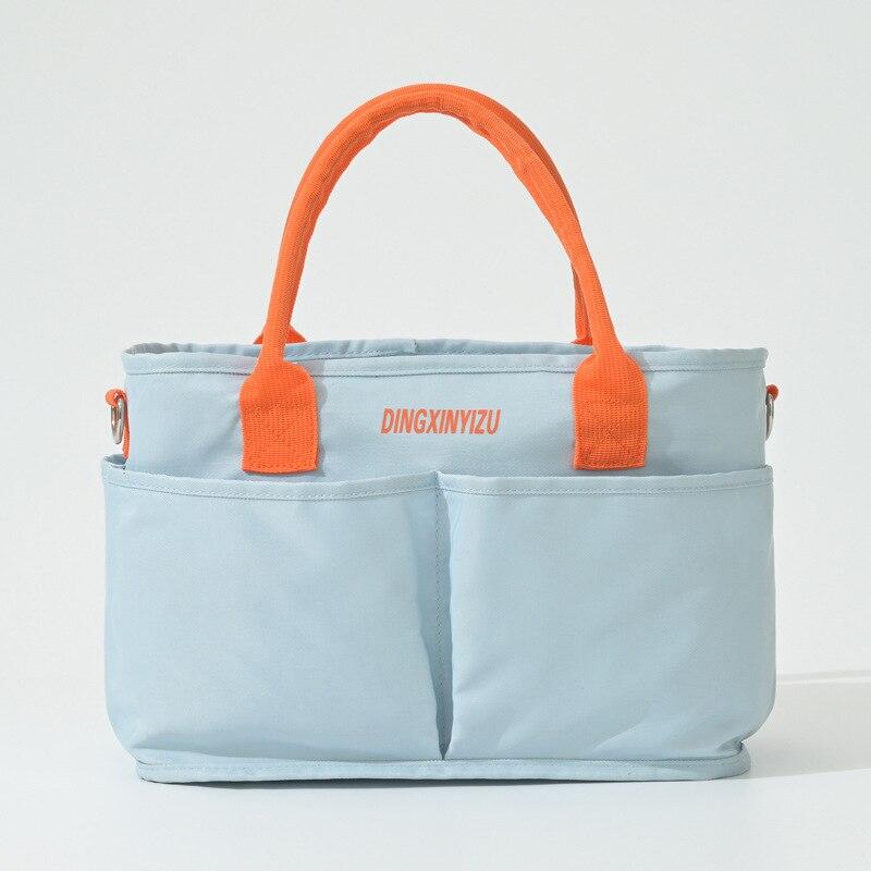 

Модная нейлоновая сумка-тоут, женские сумки на плечо, сумки через плечо для мам на молнии, большие белые сумки для покупок, кошельки синий