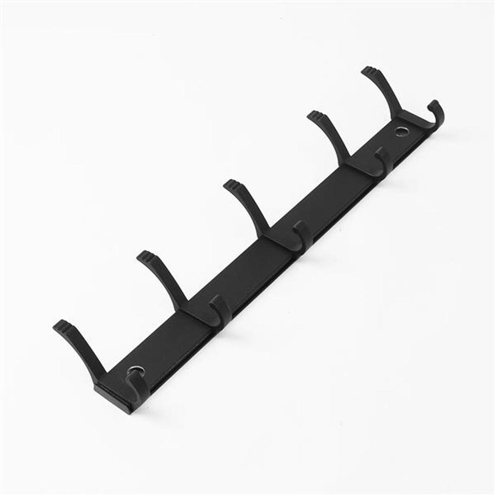 10-Hook Hanger (Black)/Bathroom Hanger Multipurpose Wall Hanger