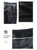 Plus Size Women's High-Waist Sheepskin Leather Shorts - Wide Leg Slimming Casual Hot Pants for Autumn/Winter 2025.