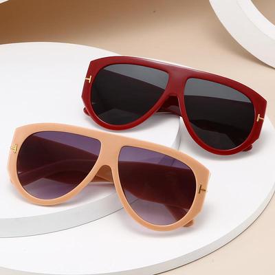 Modne Unisex Okulary Przeciwsłoneczne z Dużą Oprawką i Ochroną UV