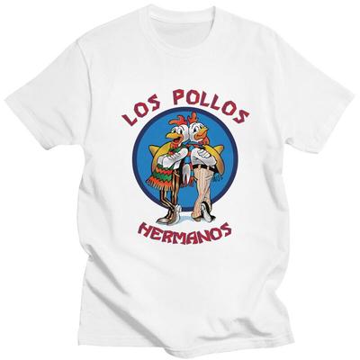 Custom Funny Los Pollos Hermanos T Shirt for Men Tshirt Tee Breaking Bad Tshirt Loose Fit