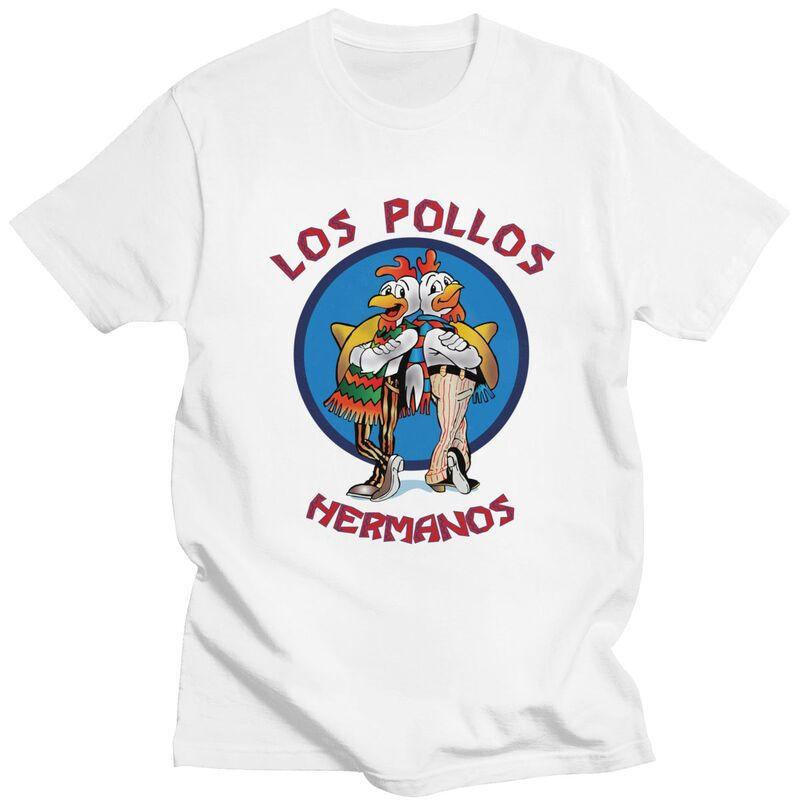 

Custom Funny Los Pollos Hermanos T Shirt for Men Tshirt Tee Breaking Bad T-shirt Loose Fit - Men s Summer Cotton Graphic Tee 5XL