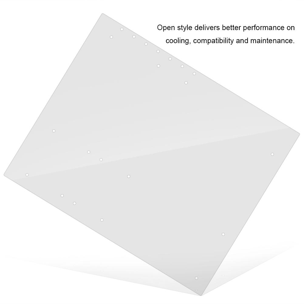 Open Frame Transparent Acrylic Overlock Computer Case DIY Base Stand For ATX Mothboard