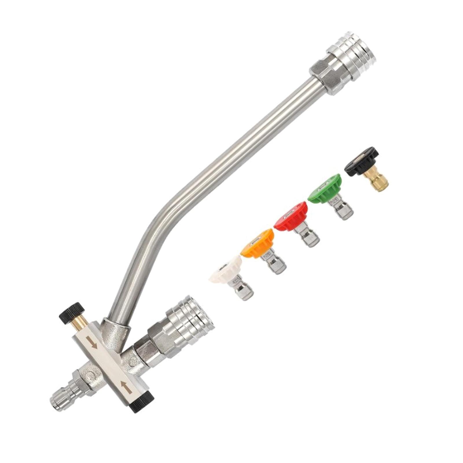 

Пистолет для мойки высокого давления 6000 фунтов на кв. дюйм, короткий пистолет для мойки с быстроразъемным соединением 1/4 дюйма, 5 насадок