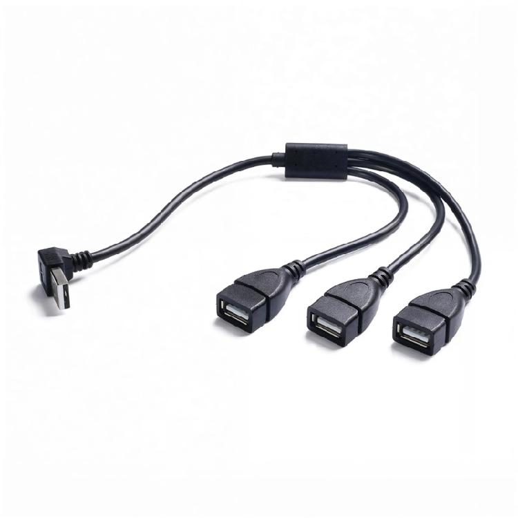 USB Splitter Adapter Featuring Chip Control for 5V3A Current Enabling Fast Charging of Three Devices