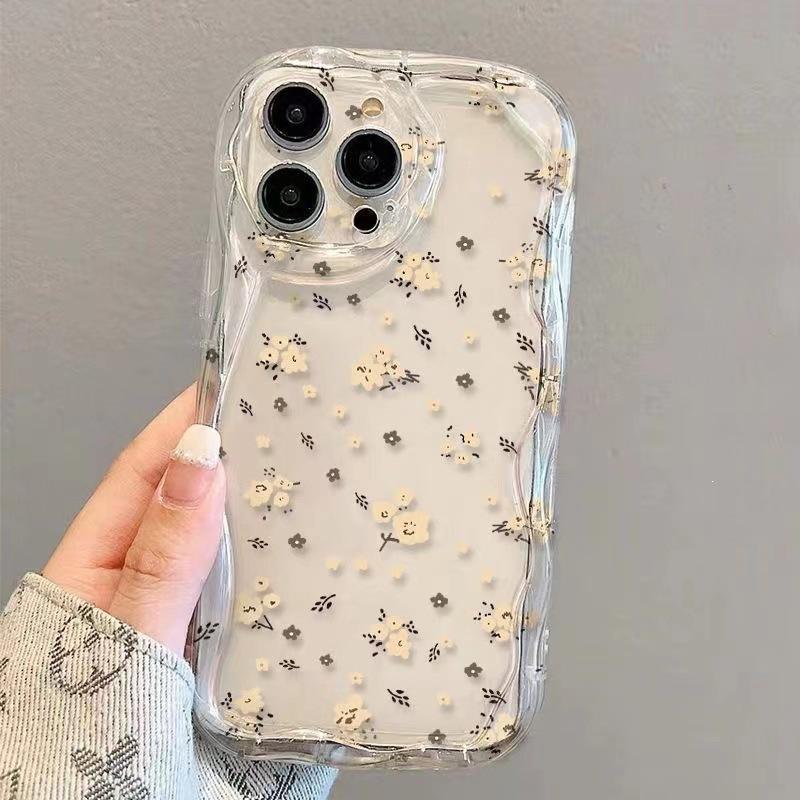 Korean Wind Ins White Small Floral Application iPhone16promax Apple 16 Mobile Phone Case 13 New 11/12 Women