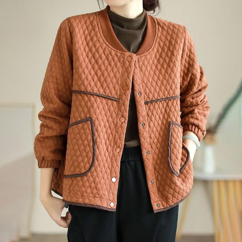 Coat for Women Cotton Autumn Winter Thickened Casual Oversize Double Layer Jacket
