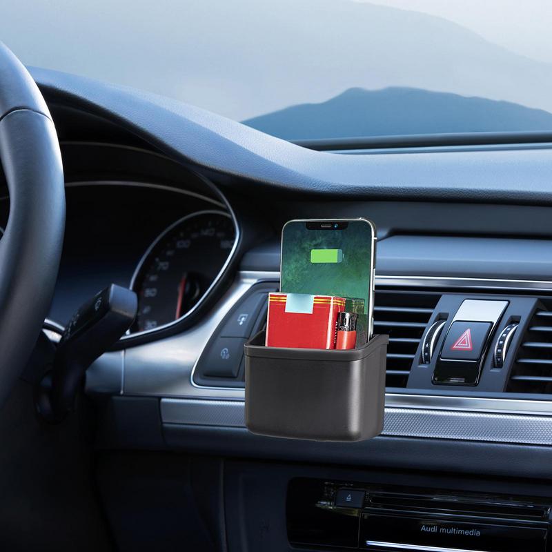 Car Seat Storage Box Multifunction Car Side Pocket 2 Compartments Car Organizers And Storage With Phone Charging Hole Car