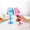 1 Piece 460Ml Unbreakable Colorful Plastic Wine Glass Reusable Luxury For Party Outdoor Drop Resistant High Footed Cup