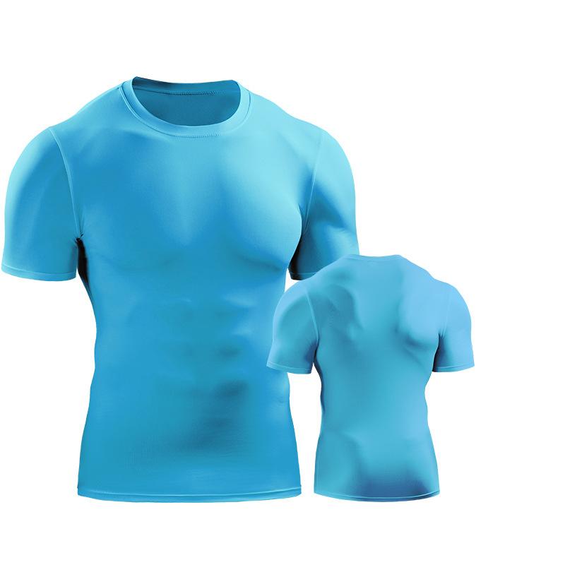 Gym Clothing Men T shirts Fitness Workout Quick-drying Sports Short Sleeve Shirt Running Camping Hiking Tops S M L XL XXL 3XL 4XL
