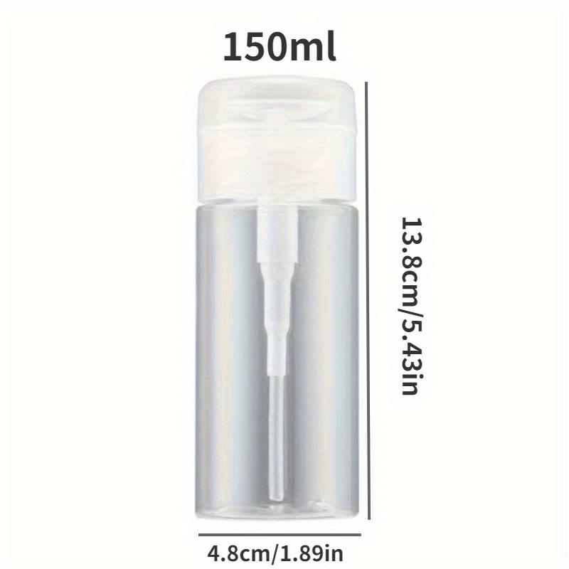 1 Stück 150ml Pumpflasche, Transparenter Kosmetikbehälter Push-Down Flüssigkeitsspender Pumpflasche mit Klappdeckel