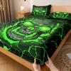 3-piece Simple Modern Skull Animal Pattern Digital Printing Three Piece Fitted Sheet Set, Bedroom Printed Bed Cover Set, Bedding