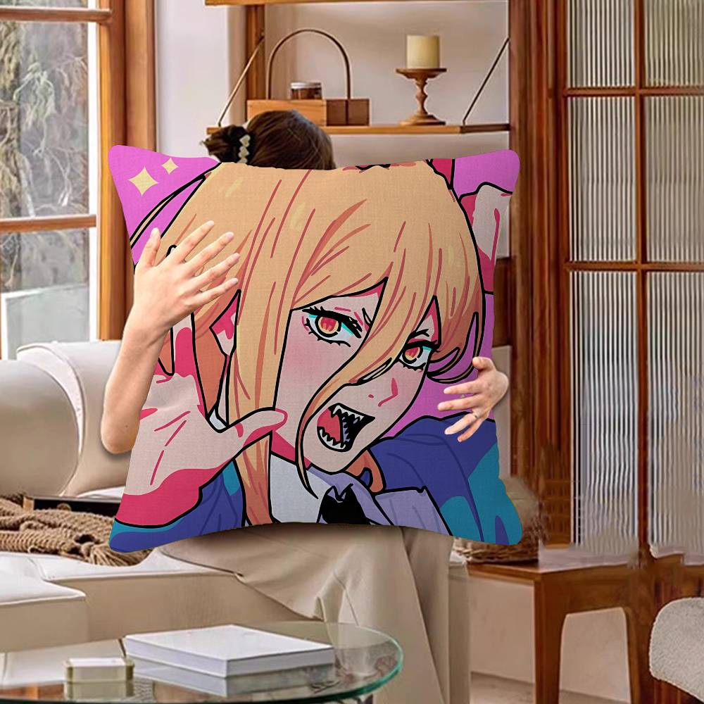 Power Comic Character Cushion Cover Pillowcase Upholstery Sofa Throw Pillow Home Decor Pillowcas