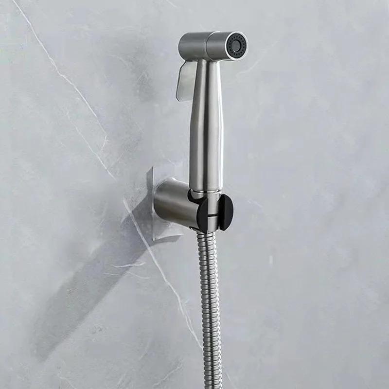Stainless Steel Faucet Spray Gun Handheld Toilet Bidet Faucet Stainless Steel Hand Bidet Sprayers Brushed Water Sprayer