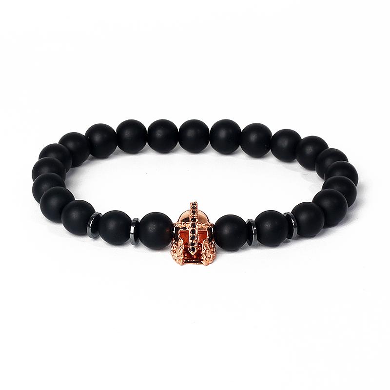 Fashion Crown Skull Punk Bracelets Men Wolf Head Zircon Tiger Eye Bracelets for Women Energy Nature Stone Soul Jewelry Pulsera