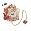 Vintage Bookmark Retro Flower Clock with Chain, Metal Decorative Book Mark for Reading Women, Aesthetic Page Marker, Bookish Gift Birthday Christmas
