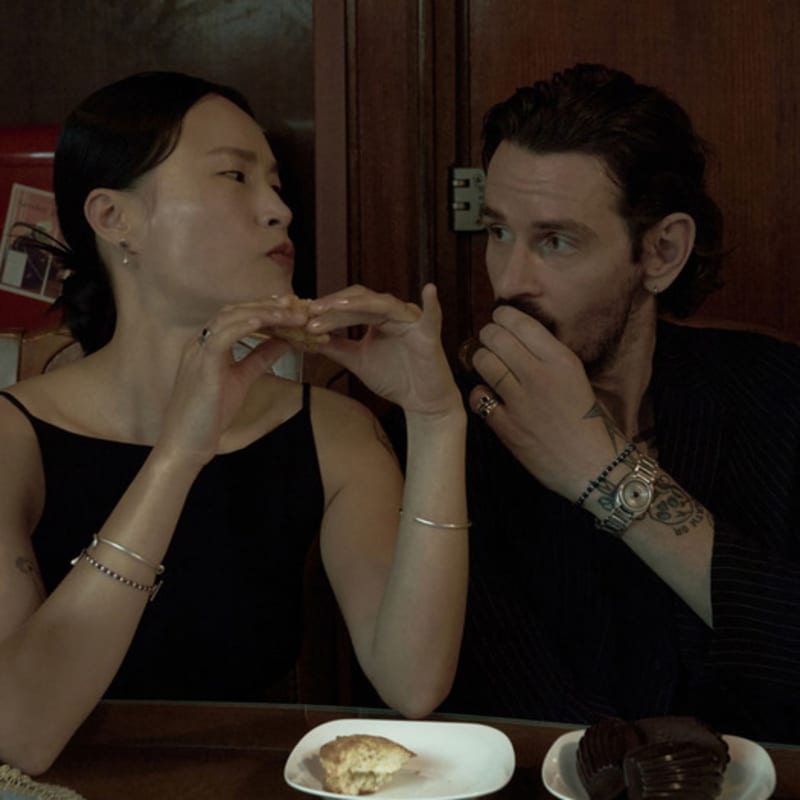 ODDCOLLET Tears earring (coral)