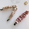 Fabric Banana Clip Korean Elegant Leopard Print Ponytail Holder Ponytail Clip Hair Claw Hairpin Sweet Bowknot Hair Clip Women