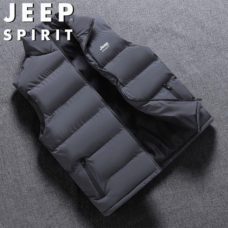 JEEP SPIRIT Мужской осенне-зимний теплый жилет для улицы L серый