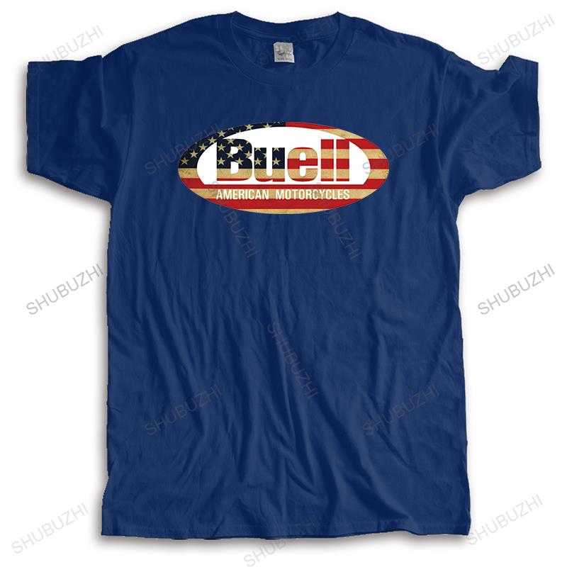 Mens Brand T-shirt Black New O-neck Tshirt Fashion Short Sleeve BUELL MOTORCYCLE New Cotton Streetwear Tee-shirt Male Tees