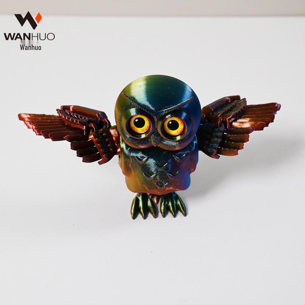 Реалистичная 3D-печатная фигурка совы с подвижными суставами - Настольное украшение Игрушка