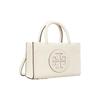 Tory Burch Ella Magnetic Snap Adjustable Detachable Shoulder Strap Faux Fur Tote Bag Shopping Bag Crossbody Handbag Mini Women Tote White 145613-100