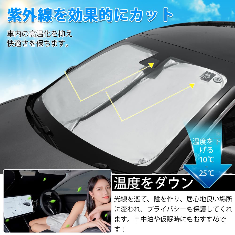 LIMSTYLE Windshield Sunshade for Honda Step WGN Light Heat Shade UV Car Polka Dot Storage Bag Easy Direct from the Manufacturer (6th Generation), RP8,