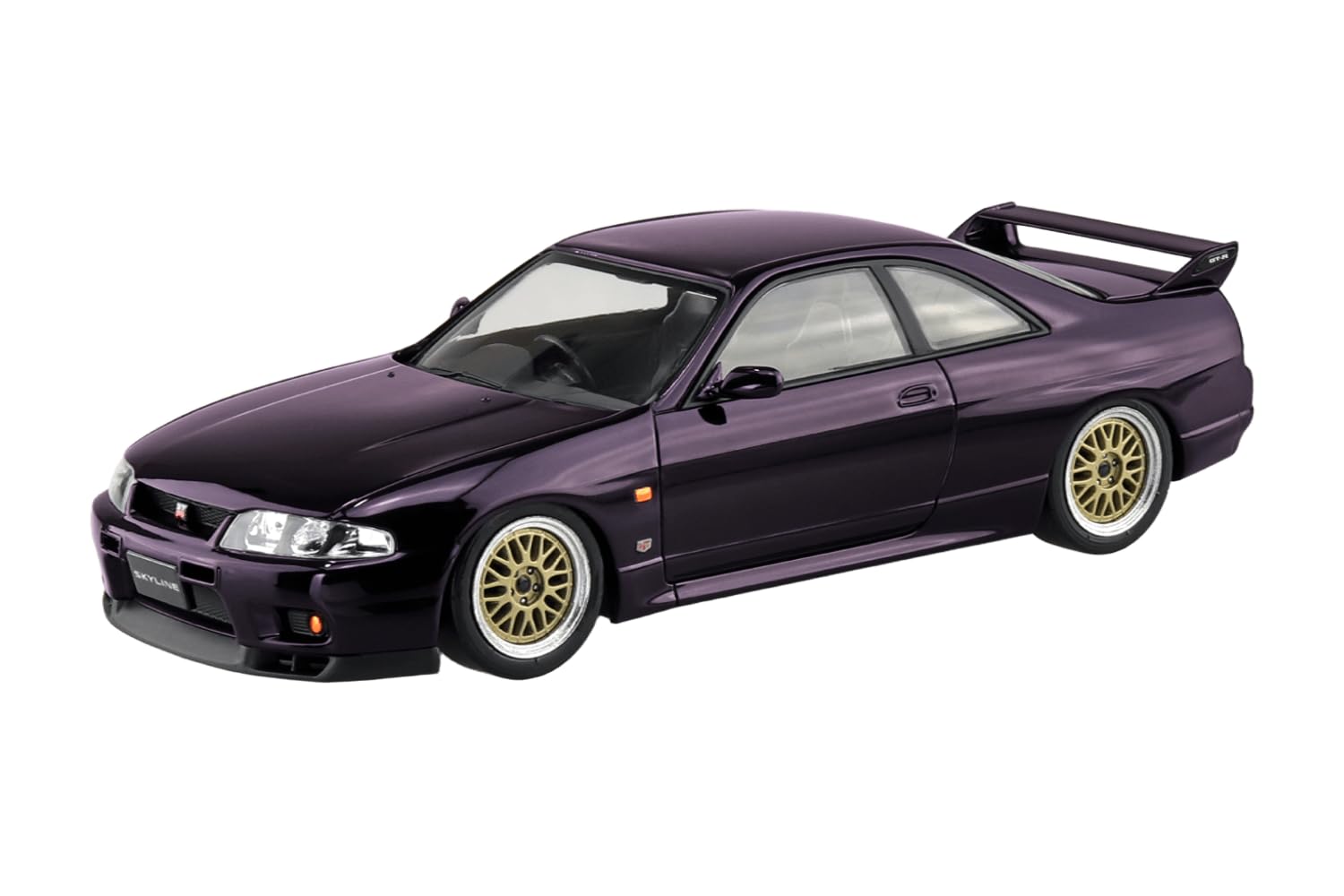 

Aoshima Bunka Kyozai Rakupla Snap Kit Nissan R33 Skyline Кастомные колеса Масштабная пластиковая модель (АОСИМА) нет. 21CU-MP GT-R (Полуночный фиолетовый) 1/32
