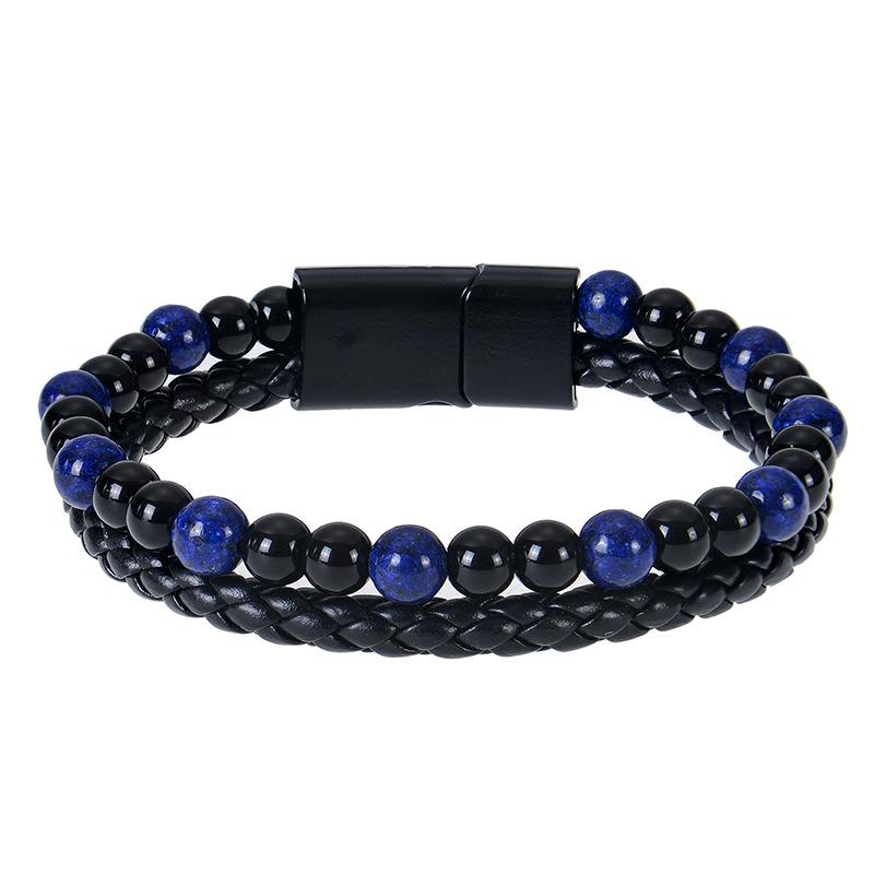 JYL TS Bracelet Zodiac  Volcanic Stone Aligns Star Sign & Strength LapLazuli Obsidian