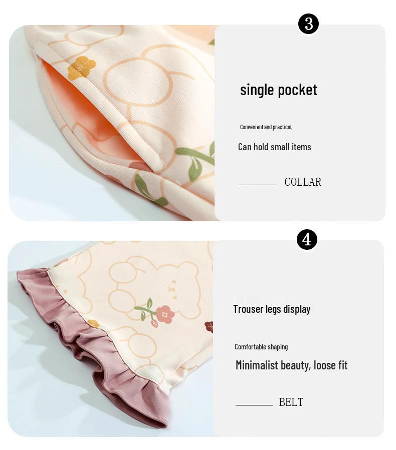 Pure Cotton Women's Sweet Style Long Sleeve Pajama Set - New for Spring, Summer, Autumn 2025.