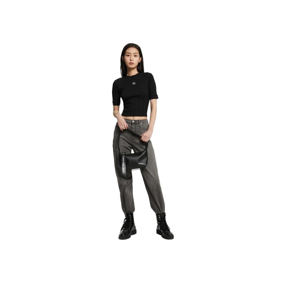 New CK/Calvin Klein Synthetic Leather Handbag, Shoulder Bag Women's Black DH3347-001