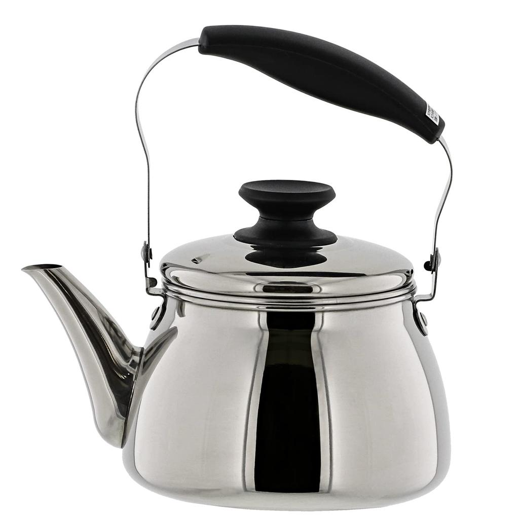 Bestco Mighty Neo Stainless Steel Wide Mouth Kettle, 1.6L, with Tea Strainer, ND-9441
