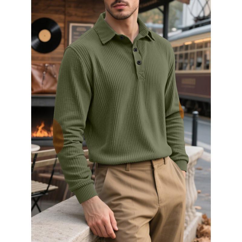 Spring and Autumn Corduroy Loose Casual Outdoor Long Sleeve Pullover American Retro Men's Plate Sweater