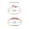 ZAVERI PEARLS Set of 2 Rose Gold Contemporary Cubic Zirconia Brass Kada Style Bracelet For Women-