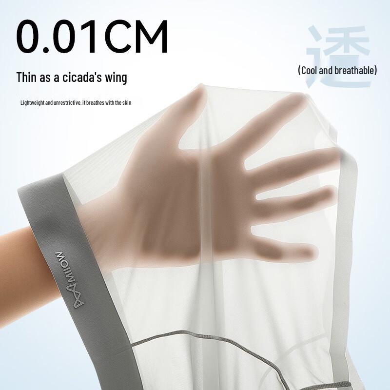MaoRen Men's Ultra-Thin Ice Silk Boxer Briefs