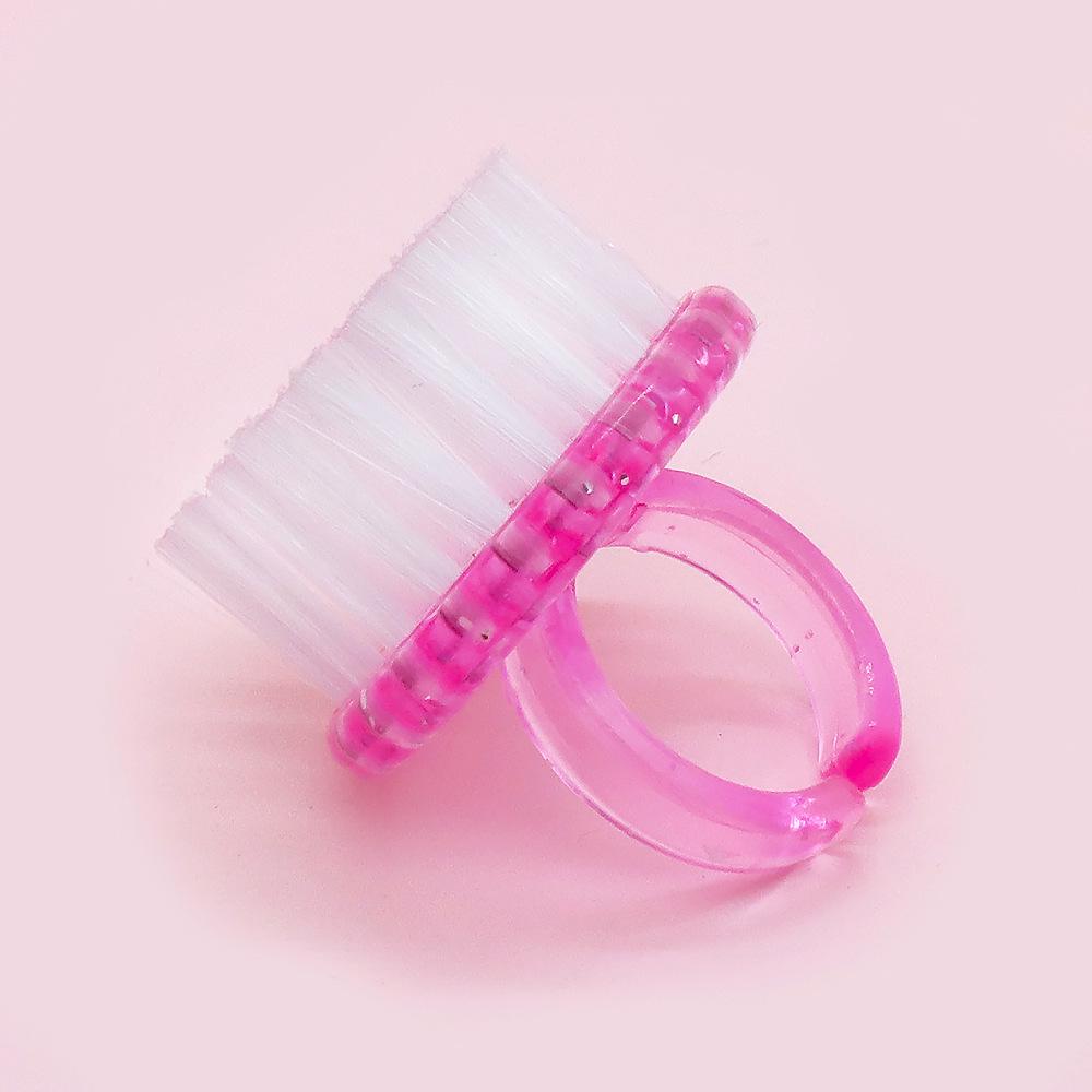 Glitter Nail Art Ring Brush - Soft Bristle, Short Handle