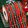 5Yards Christmas Ribbon Printed Christmas Polyester Ribbon For Handmade Design Christma Decoration DIY Cake Bouquet Gift Packing