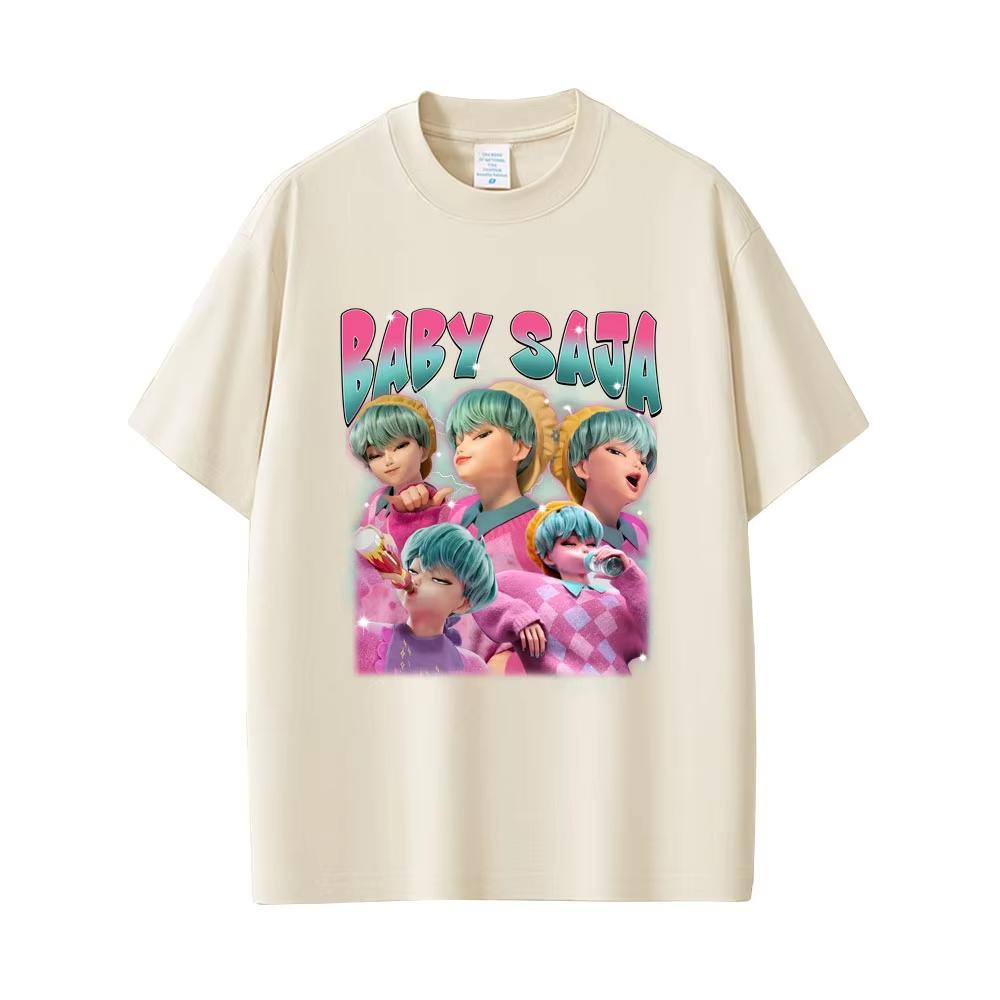 Kpop Demon Hunters Graphic Tshirt Tops Kawaii Cute Saja Boys Print EdT-shirts Men Women Cartoon Fashion Trend T Shirt Streetwear