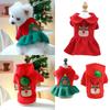 Adorable Red Christmas Dog Dress With Festive Reindeer Sweater Design For Pets