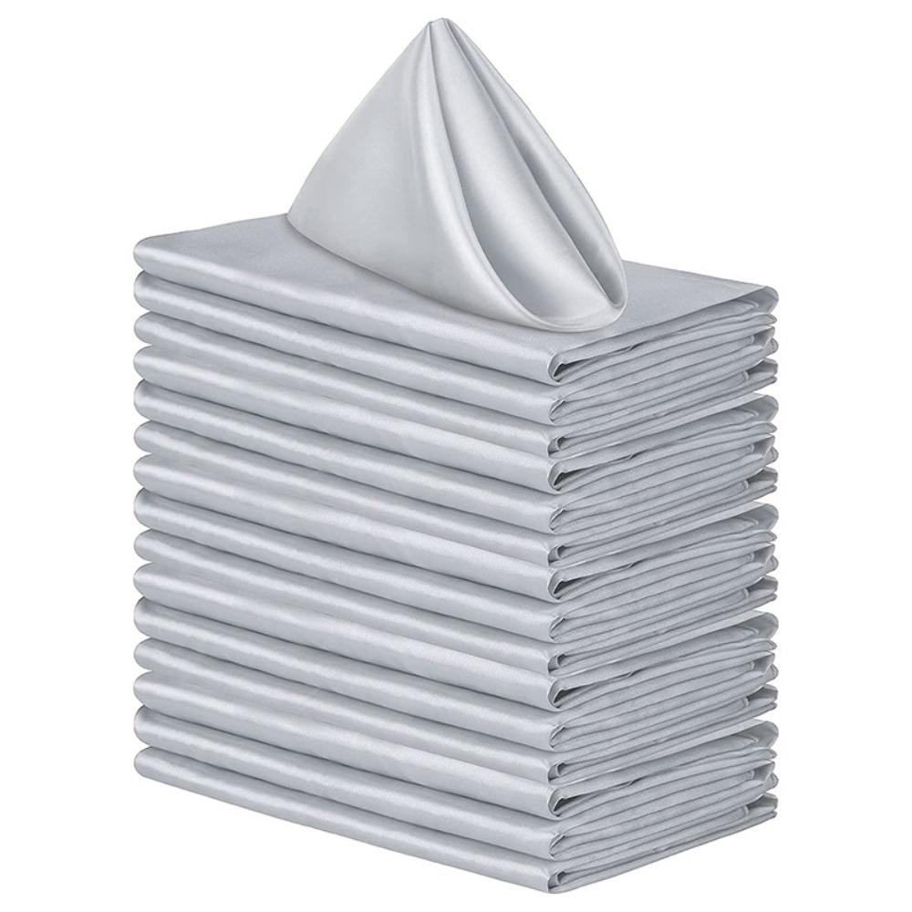 10pcs Soft Satin Napkin 30x30cm Table Napkins High-end Dinner Napkins  Event