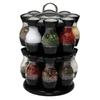 16Pcs Coffee Sugar Seal Jar Container Condiment Set 360 Rotating Spice Jar Rack Kitchen Condiment Bottle