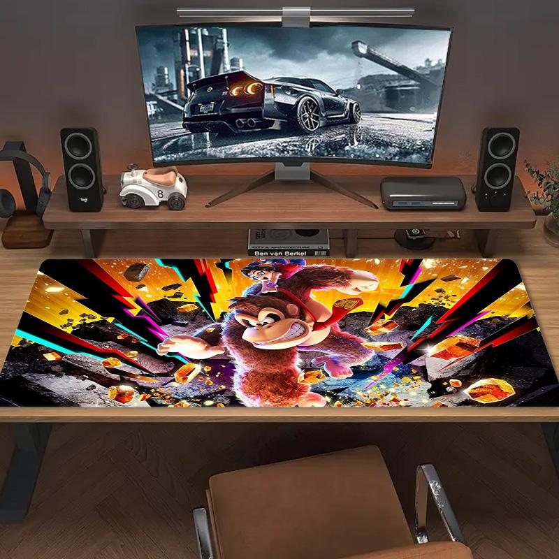 Donkey Kong Color Mouse Pad Large Gaming Table Cushion Non-slip Laptop Tablet Big Mousepad XXL Mat Mini PC Playmat With Lock edge