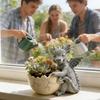 Dragon Planter Eggshell Planter Resin Plant Pots Indoor for Outdoor Window Garden Balcony Desk Nursery Gardening Lovers