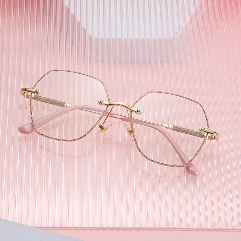 Anti Blue Light Glasses Square Metal Frame Women Luxury Eyewear High Quality Blue Light Blocking Computer Eyeglasses for Men and Women