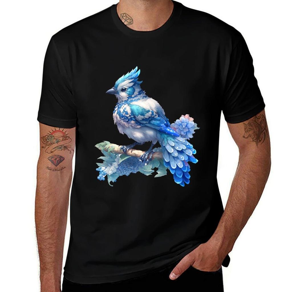 Blue Bird Tshirt Gym Exercise Short Sleeve Tshirt