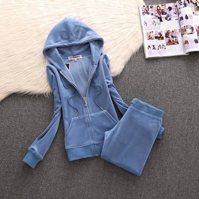 Women's Velvet Sports Leisure Suit with Rhinestone Zipper - Solid Color, Perfect for Spring and Autumn