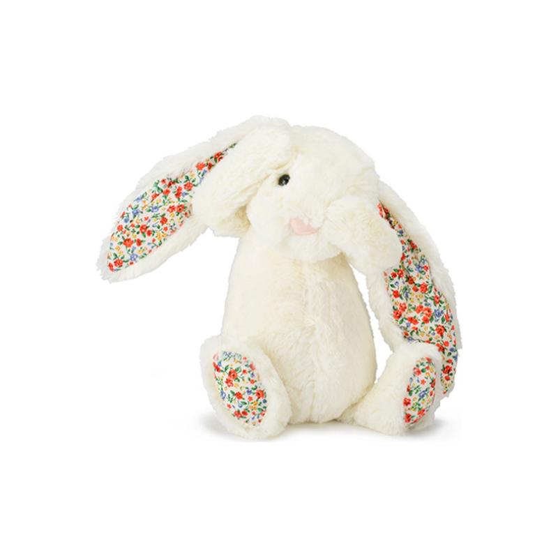 Jellycat Shy Flower Ear Bonnie Rabbit White Plush Doll 18cm