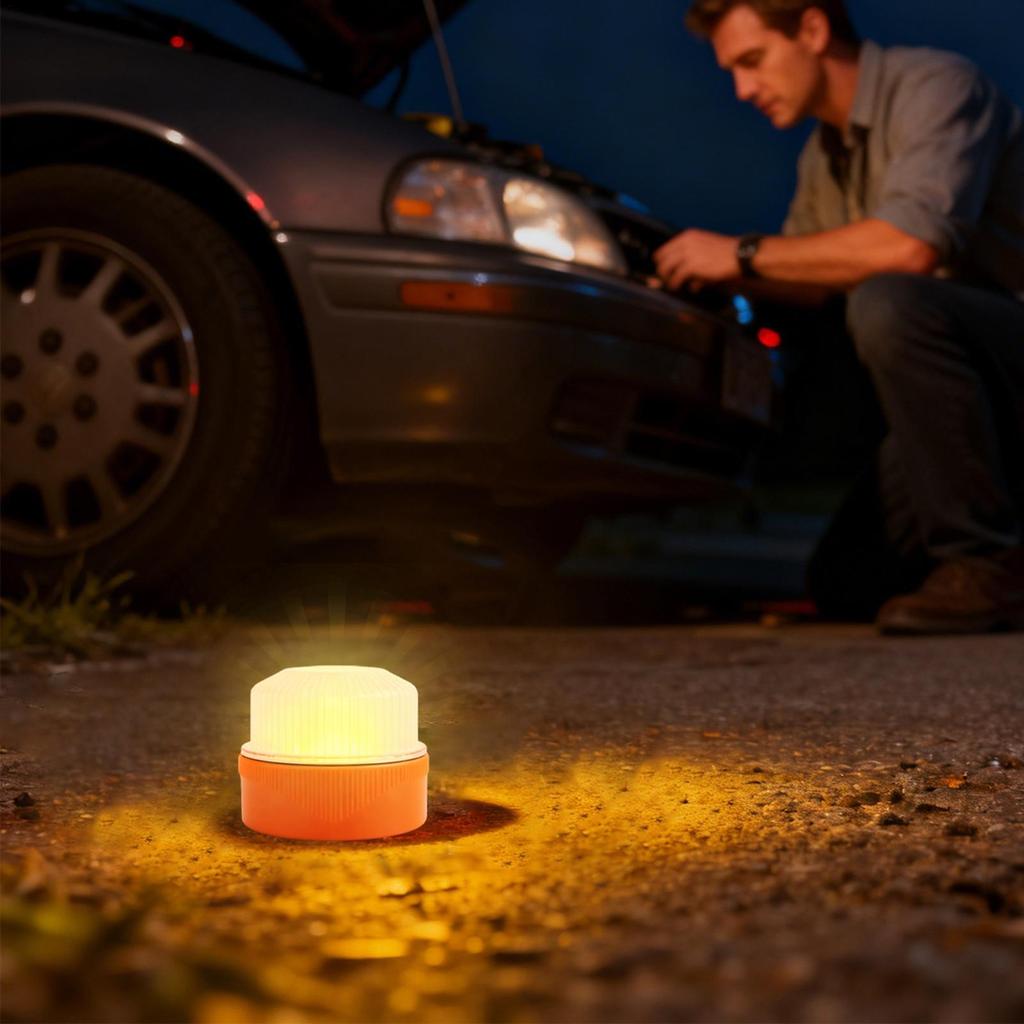 LED Strobe Lights LED Magnetic Double-mode Auto Supplies With Battery Car Flashing Lights For Trailer Tow Service Work