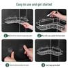 Corner Wall-Mounted No-Drill Bathroom Storage Rack